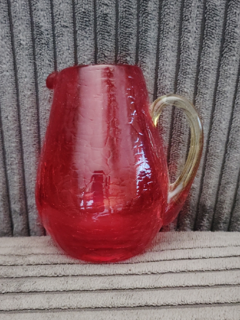 Vintage Pilgrim Glass Amberina Small Pitcher Creamer